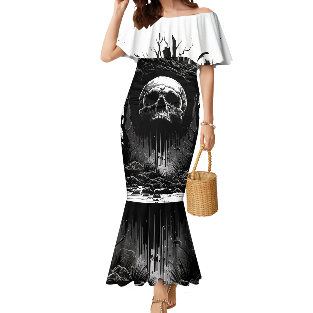 if-i-stand-alone-i-know-im-with-someone-i-can-trust-skull-mermaid-dress