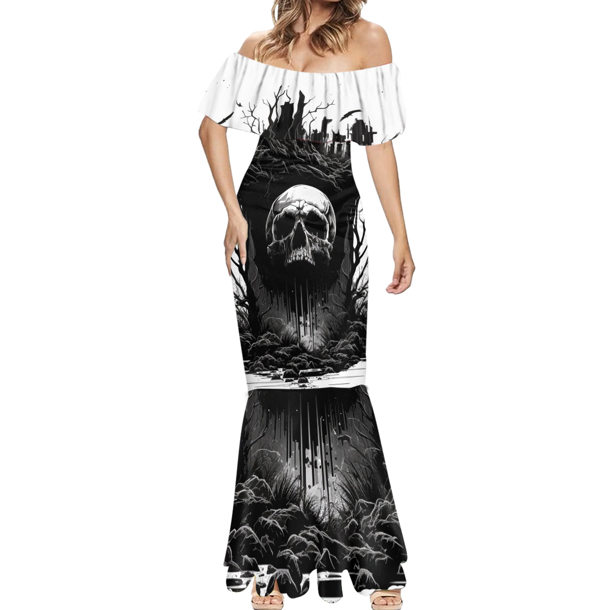 if-i-stand-alone-i-know-im-with-someone-i-can-trust-skull-mermaid-dress