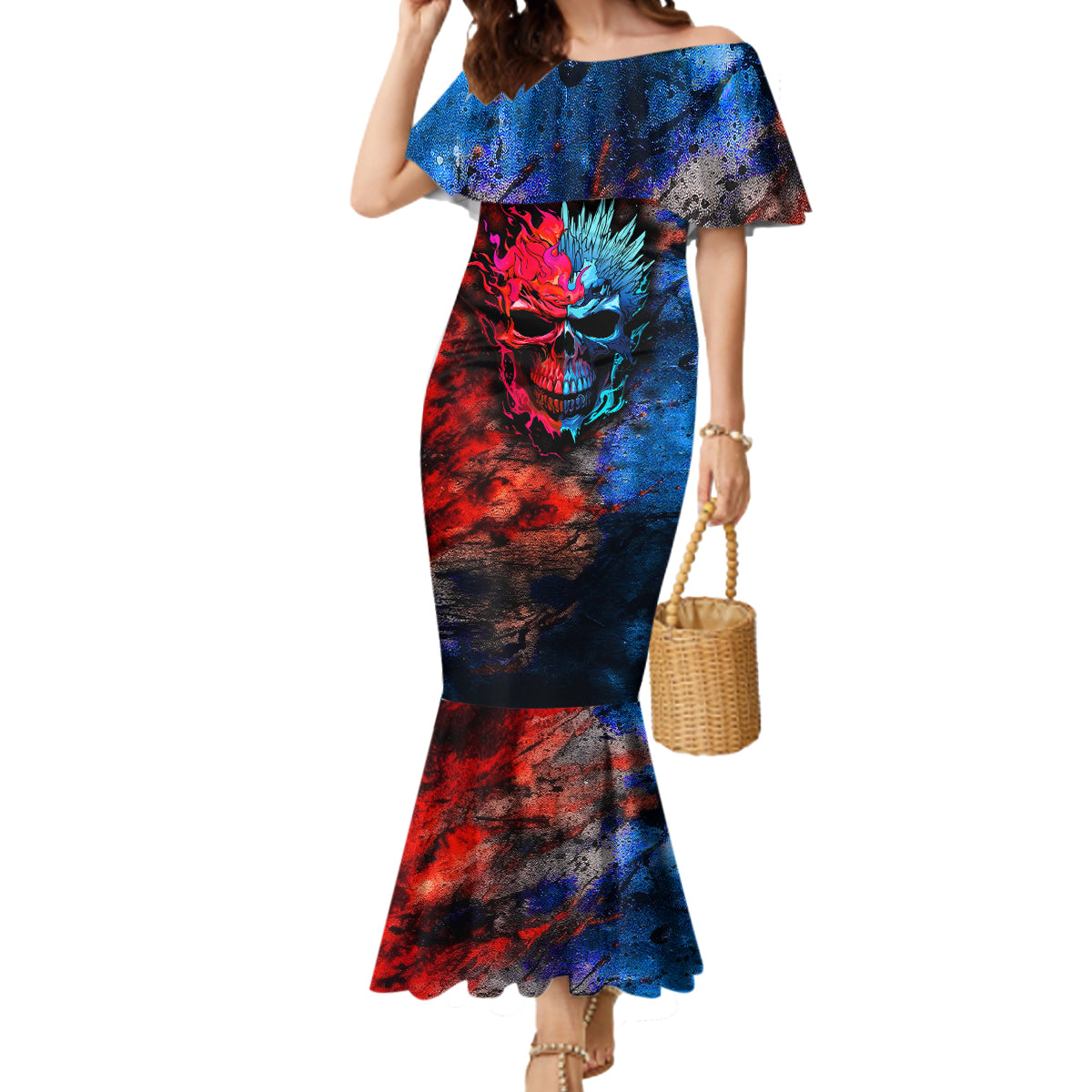 be-careful-skull-mermaid-dress