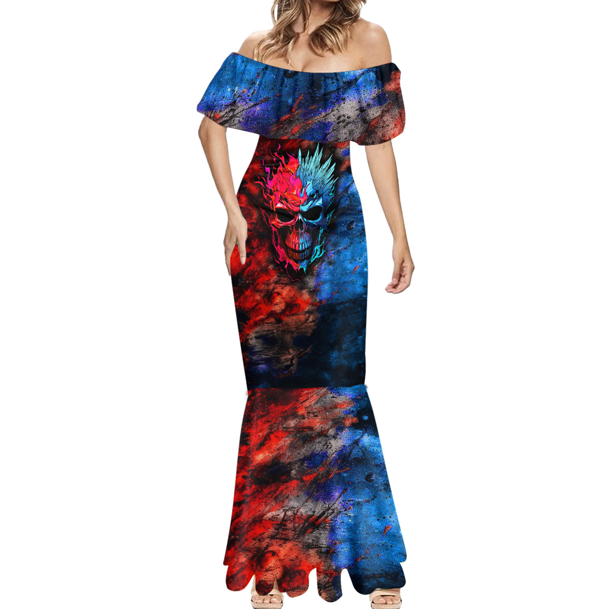be-careful-skull-mermaid-dress