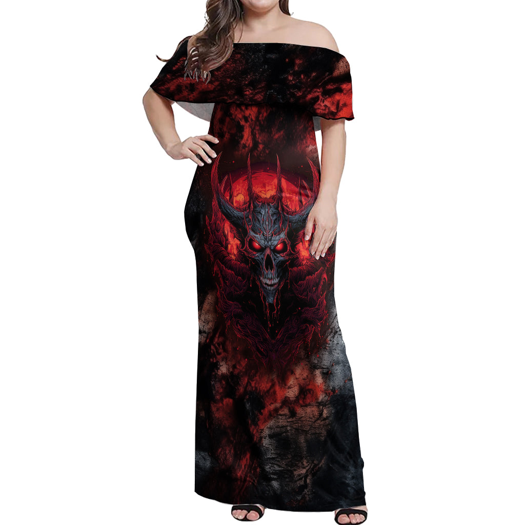 i-can-fix-stupid-but-its-gonna-hurt-skull-off-shoulder-maxi-dress