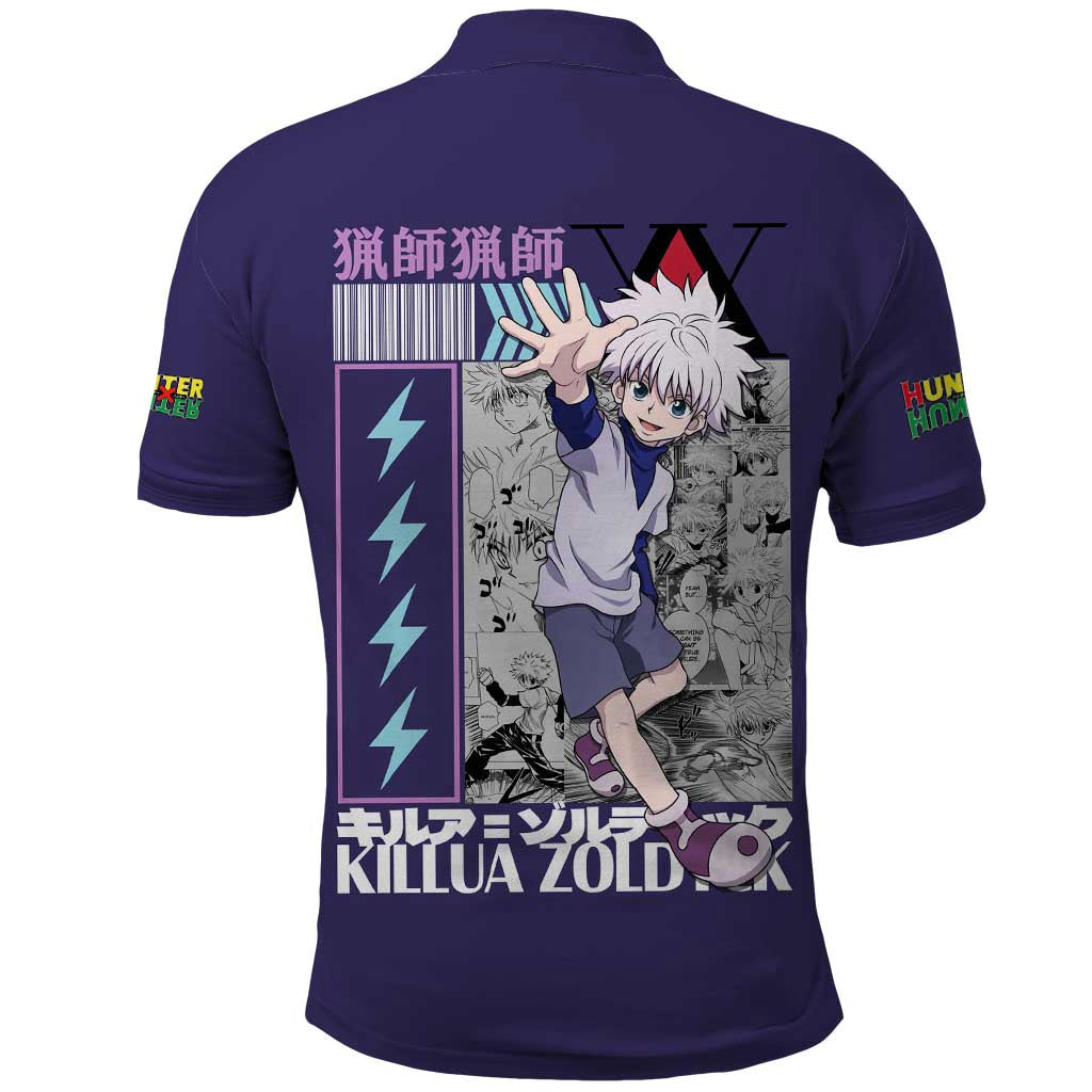 Killua Zoldyck V2 Hunter x Hunter Polo Shirt Anime Style