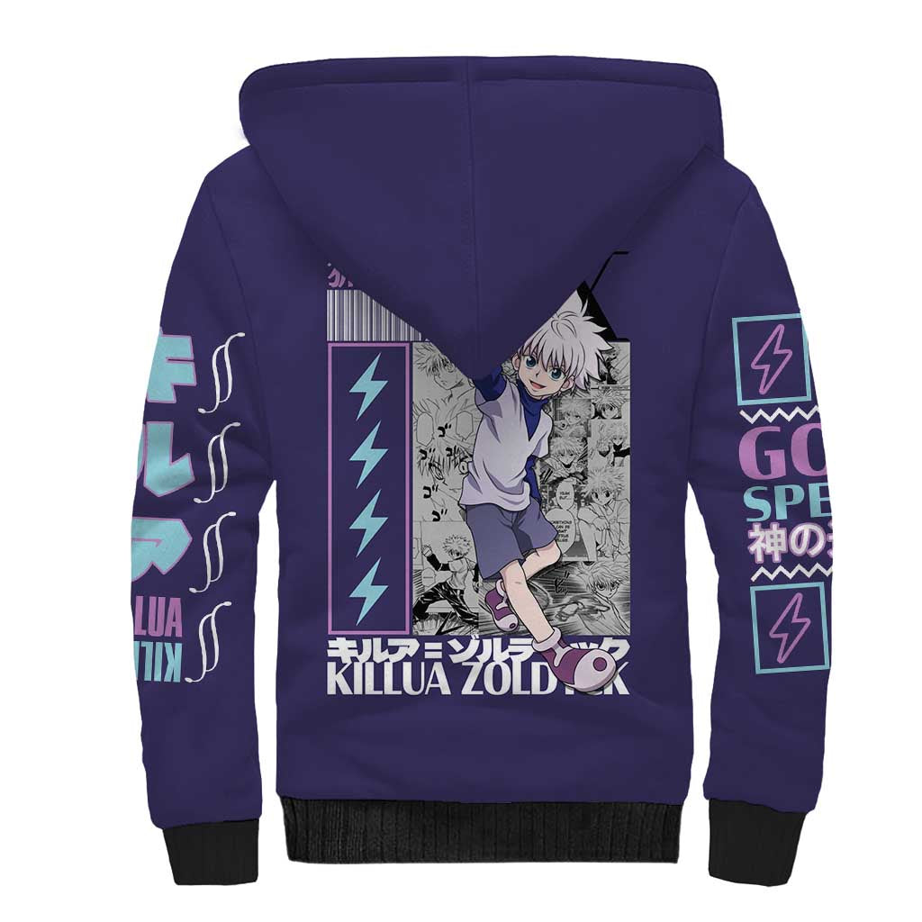 Killua Zoldyck V2 Hunter x Hunter Sherpa Hoodie Anime Style