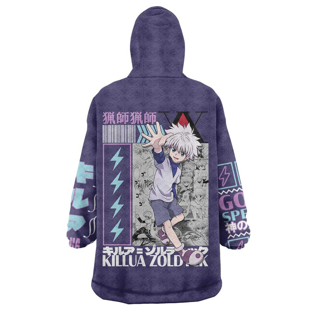 Killua Zoldyck V2 Hunter x Hunter Wearable Blanket Hoodie Anime Style