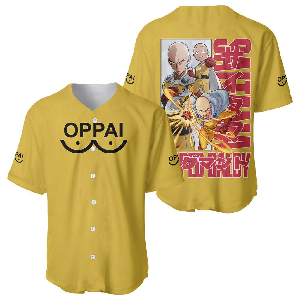 Saitama -  One Punch Man Baseball Jersey Anime Japan Style