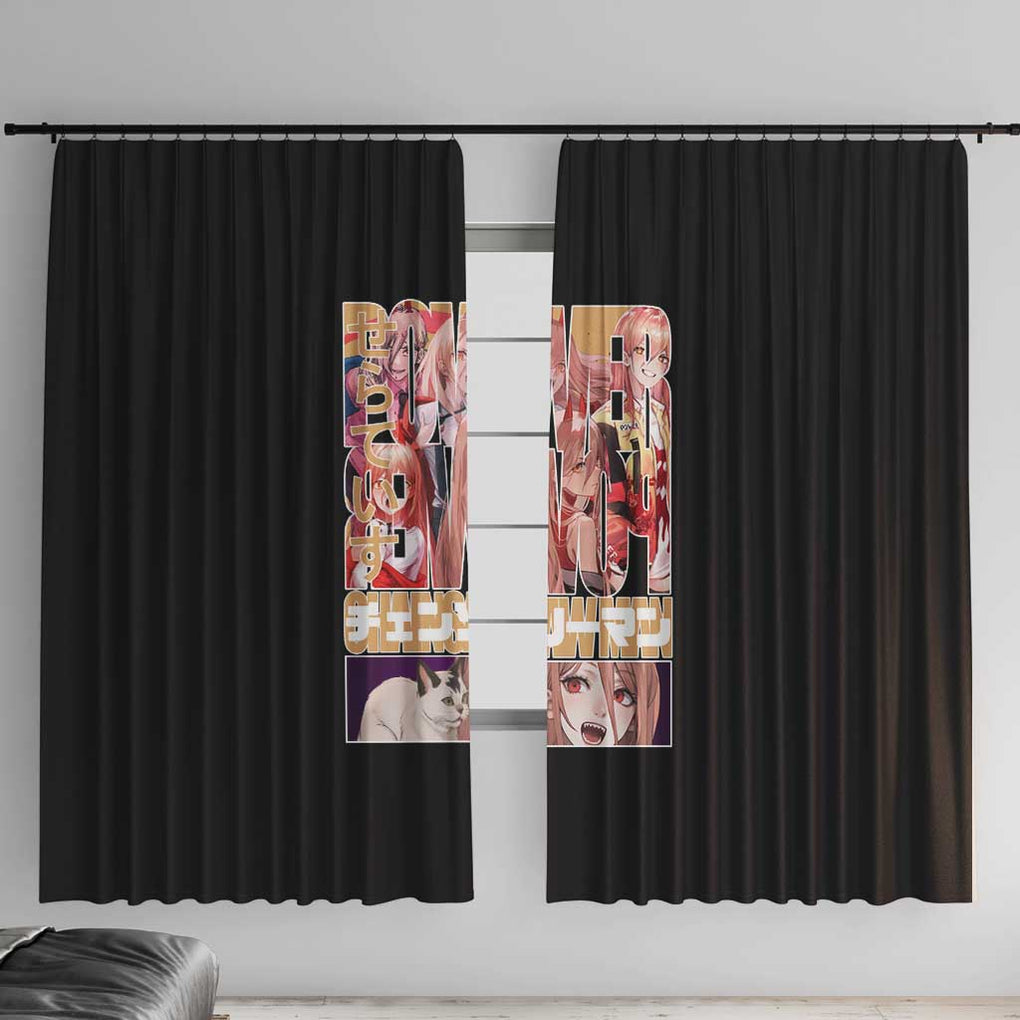 Power - Chainsaw Man Window Curtain Anime Japan Style