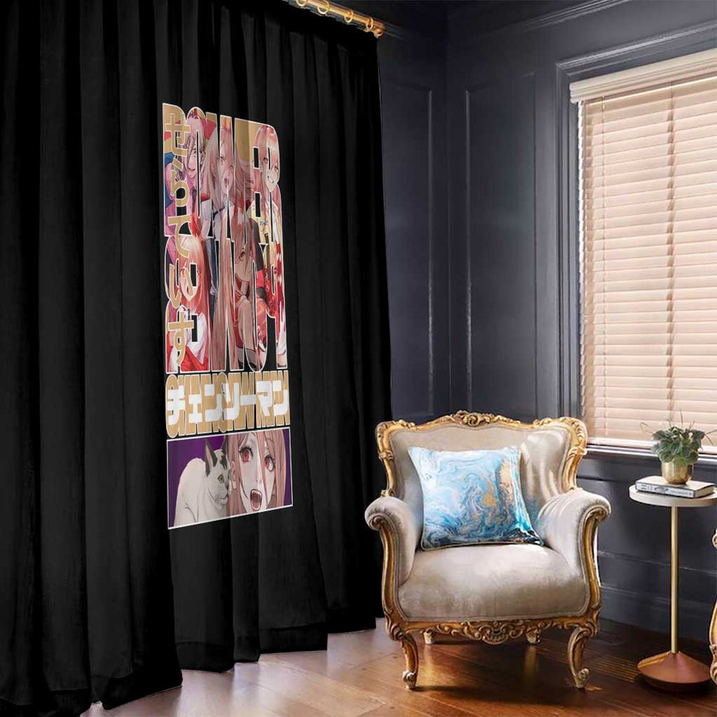 Power - Chainsaw Man Window Curtain Anime Japan Style