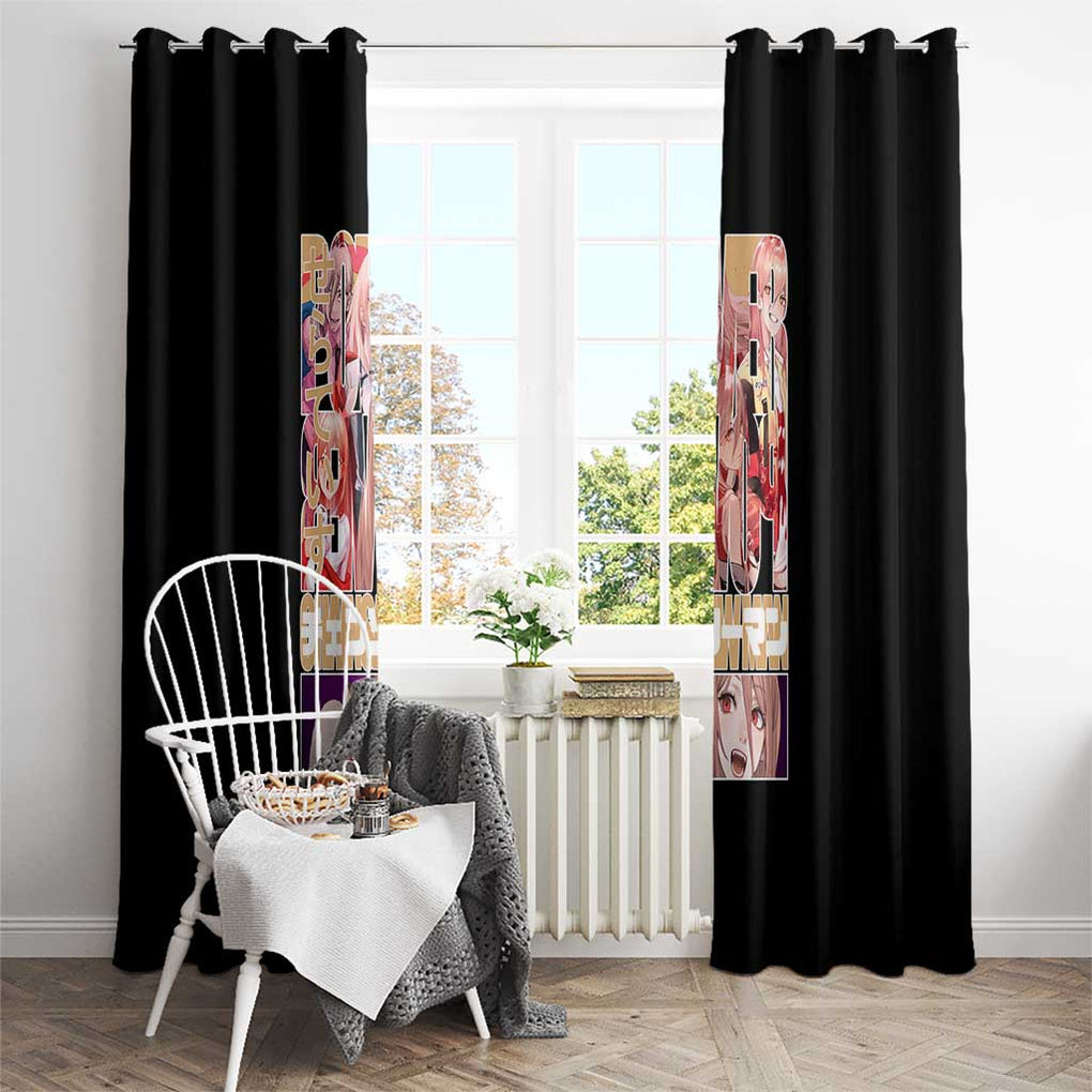 Power - Chainsaw Man Window Curtain Anime Japan Style