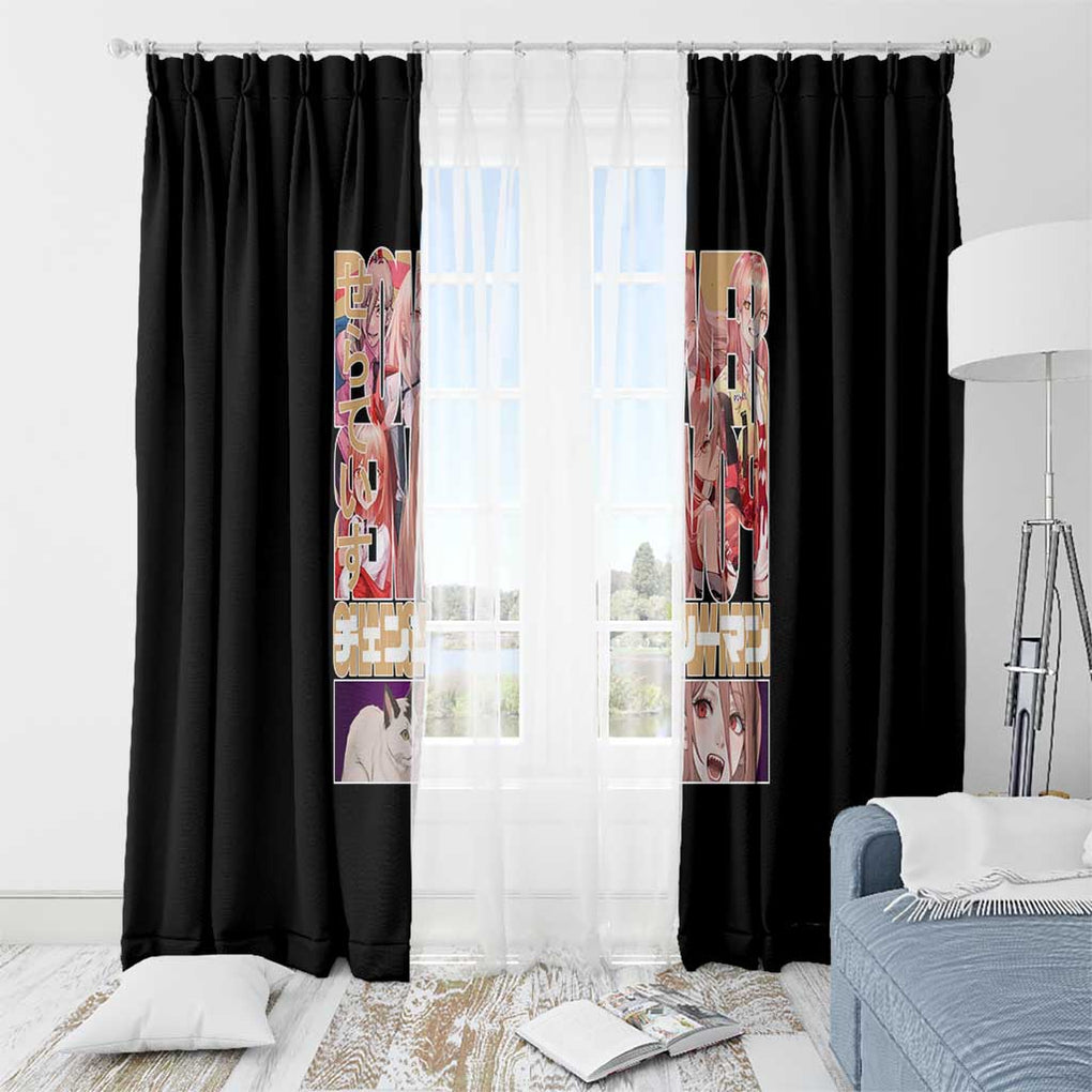 Power - Chainsaw Man Window Curtain Anime Japan Style