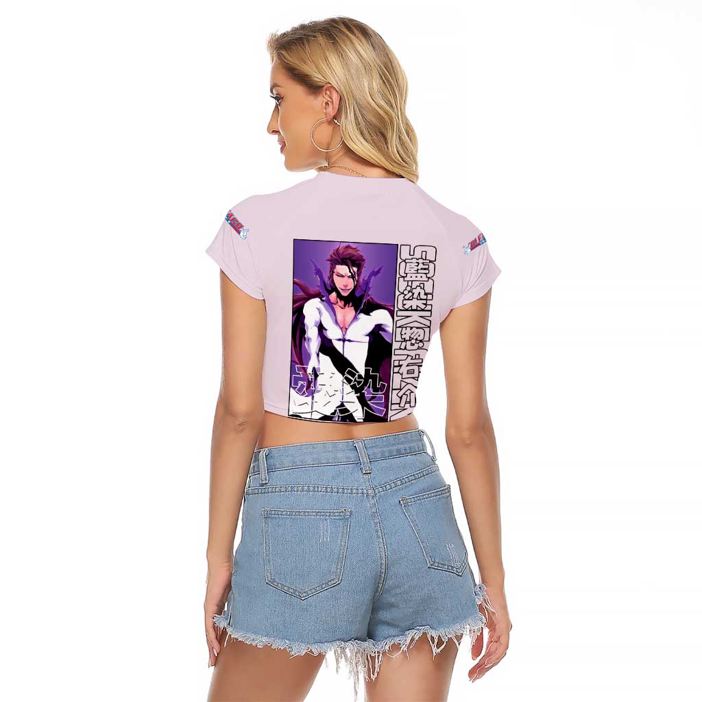 Sosuke Aizen Bleach Raglan Cropped T Shirt Anime Style