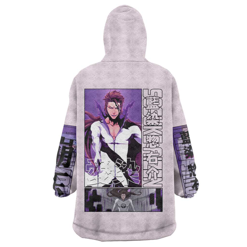 Sosuke Aizen Bleach Wearable Blanket Hoodie Anime Style