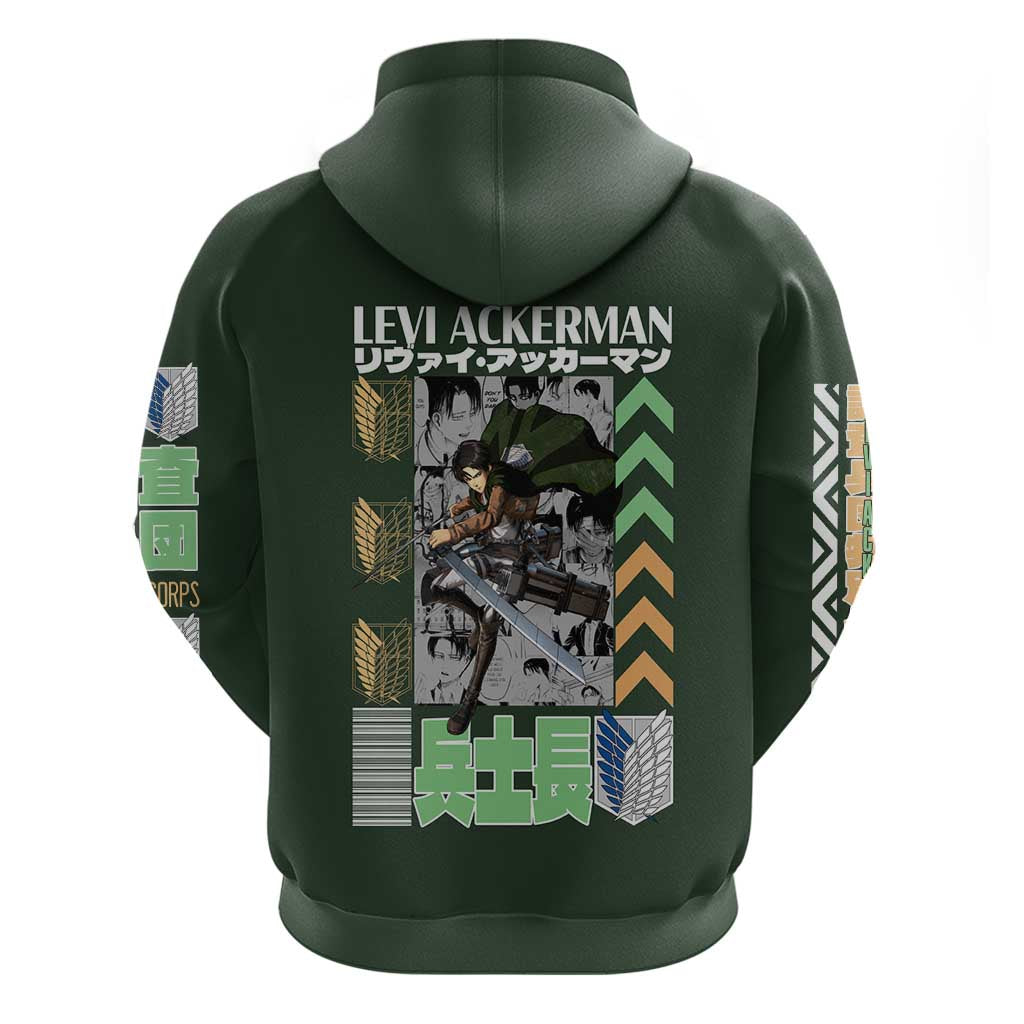 Levi Ackerman V2 Attack on Titan Hoodie Anime Style