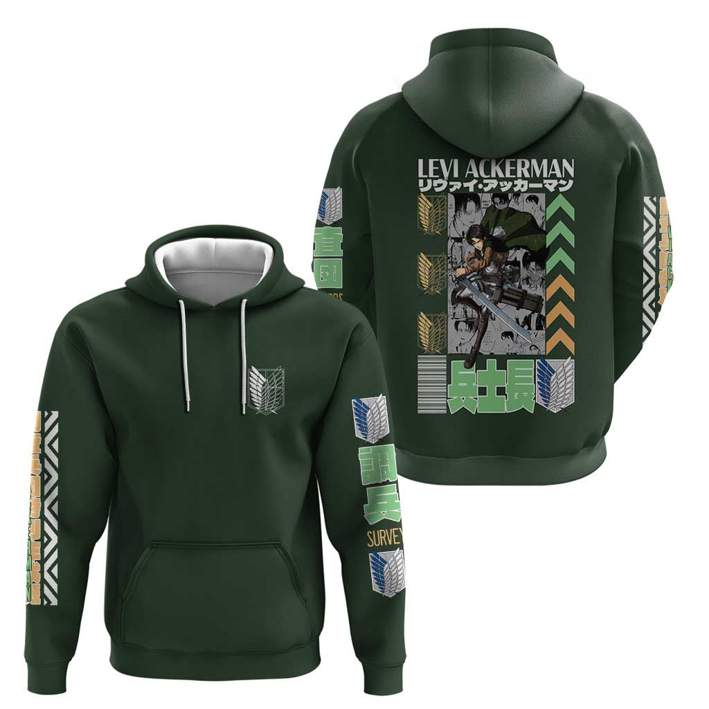 Levi Ackerman V2 Attack on Titan Hoodie Anime Style