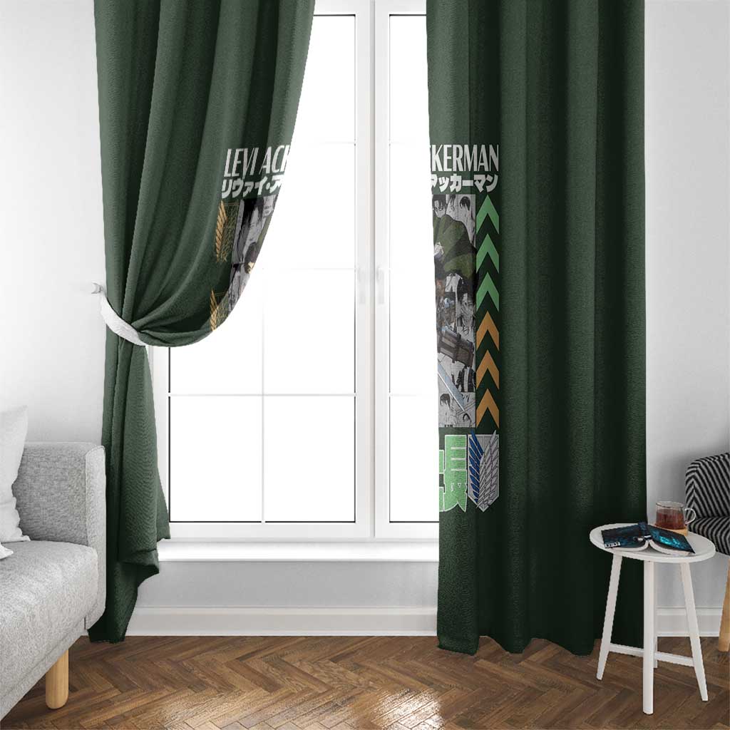 Levi Ackerman V2 Attack on Titan Window Curtain Anime Style