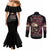 my-give-a-f-rose-skull-couples-matching-mermaid-dress-and-long-sleeve-button-shirt