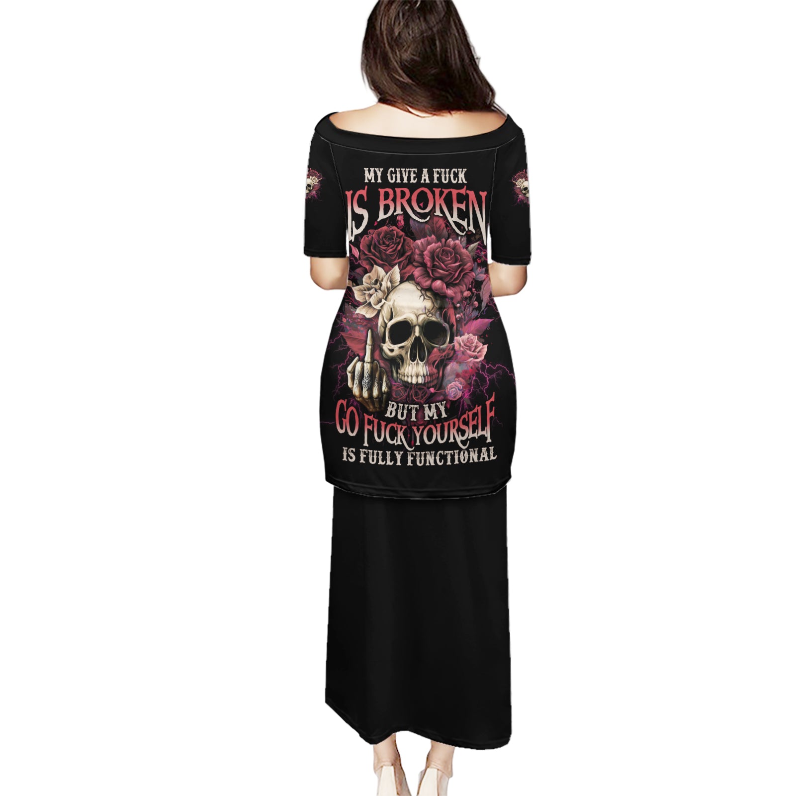 my-give-a-f-rose-skull-puletasi