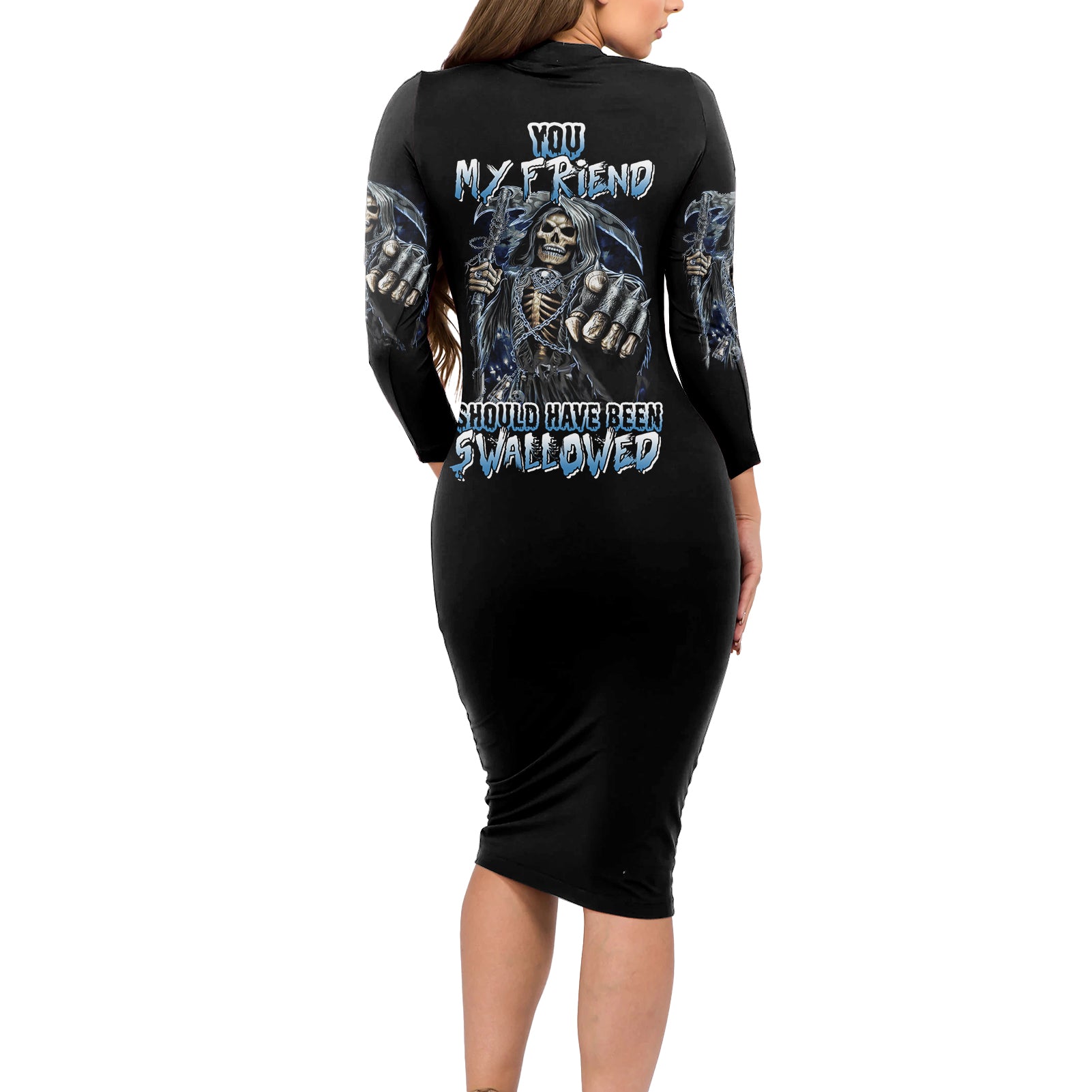 you-my-friend-should-have-been-swallowed-long-sleeve-bodycon-dress