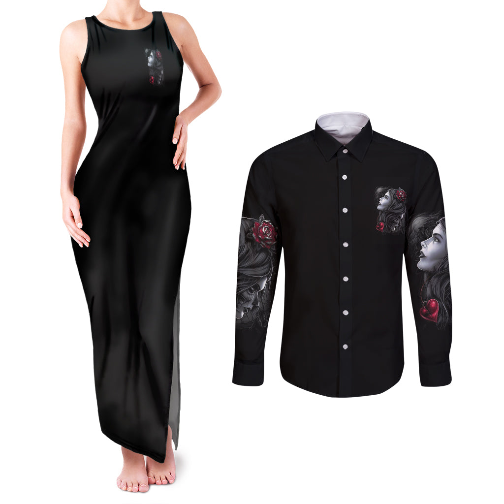 dont-try-to-figure-me-out-couples-matching-tank-maxi-dress-and-long-sleeve-button-shirt