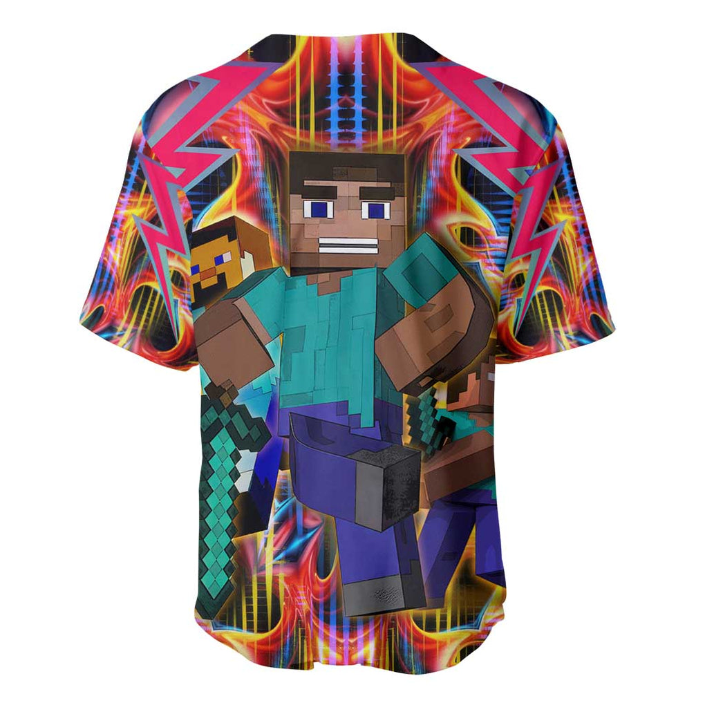 Power Minecraft Baseball Jersey Game Art Mix Trippy Style