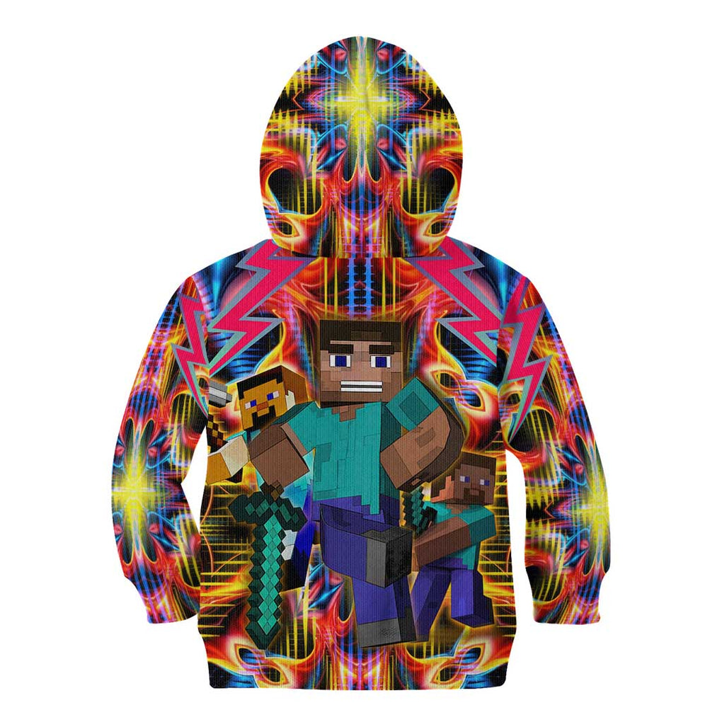 Power Minecraft Kid Hoodie Game Art Mix Trippy Style