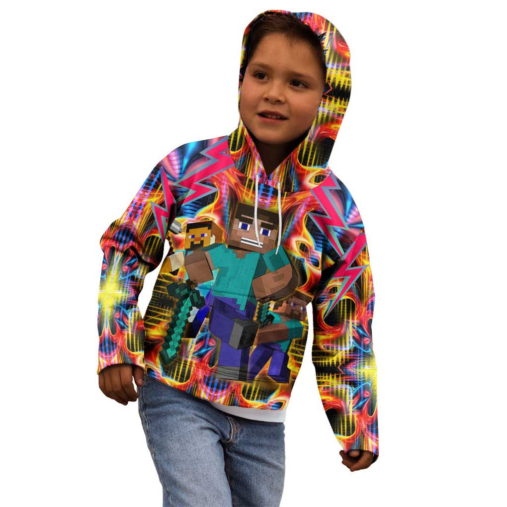 Power Minecraft Kid Hoodie Game Art Mix Trippy Style