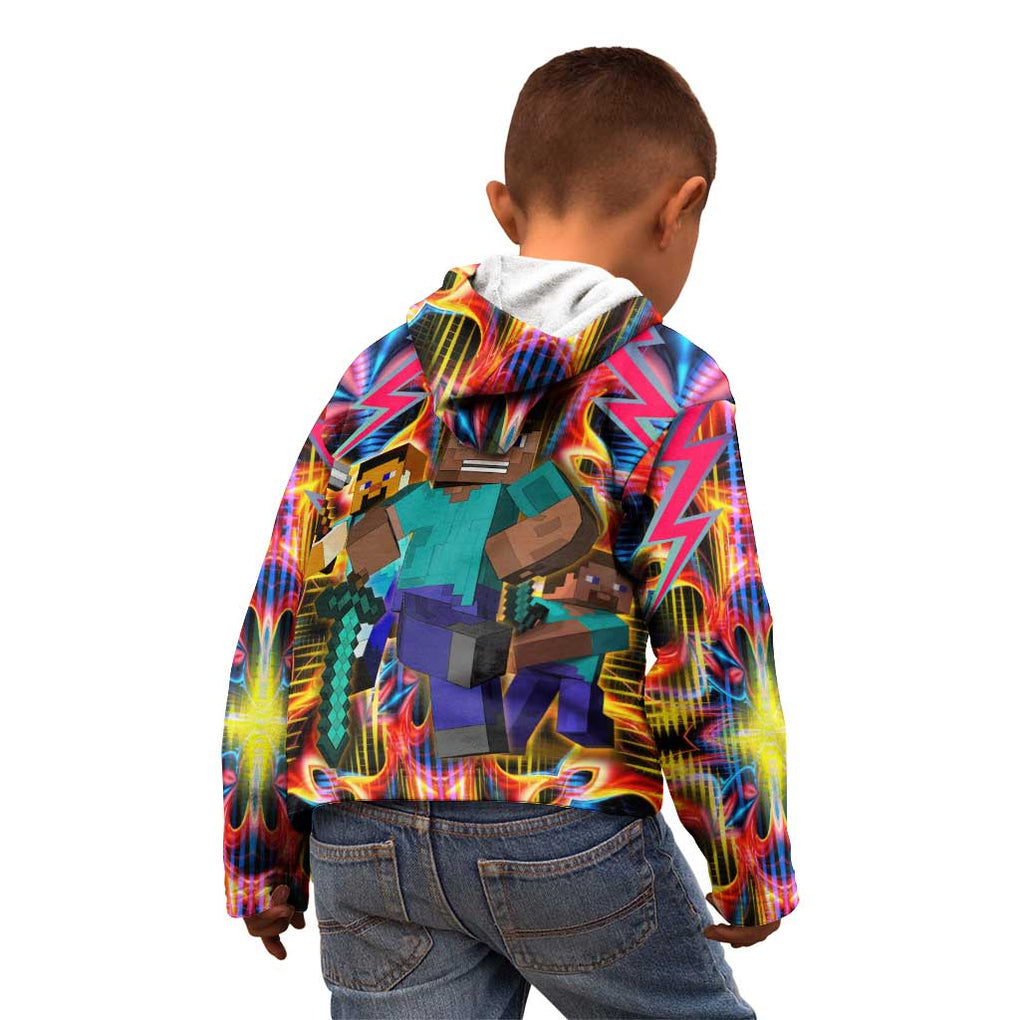 Power Minecraft Kid Hoodie Game Art Mix Trippy Style