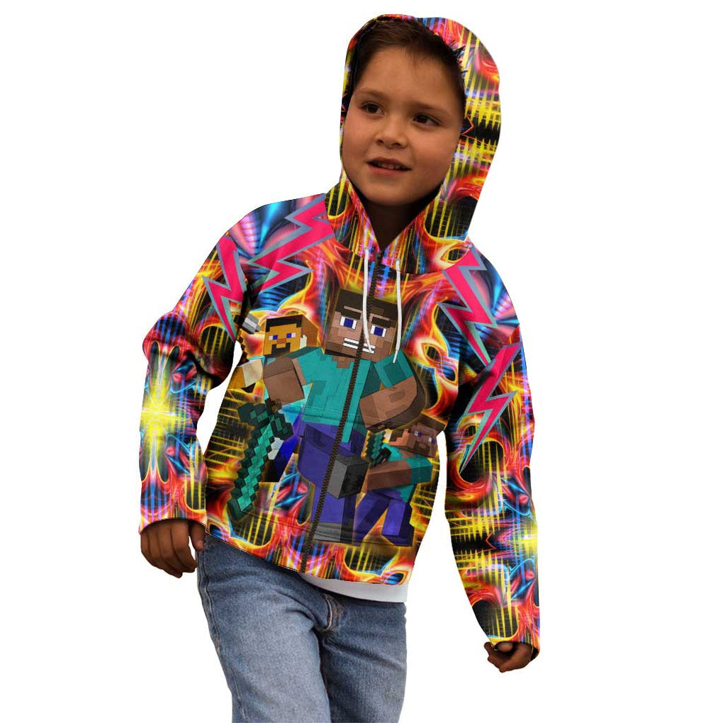Power Minecraft Kid Hoodie Game Art Mix Trippy Style