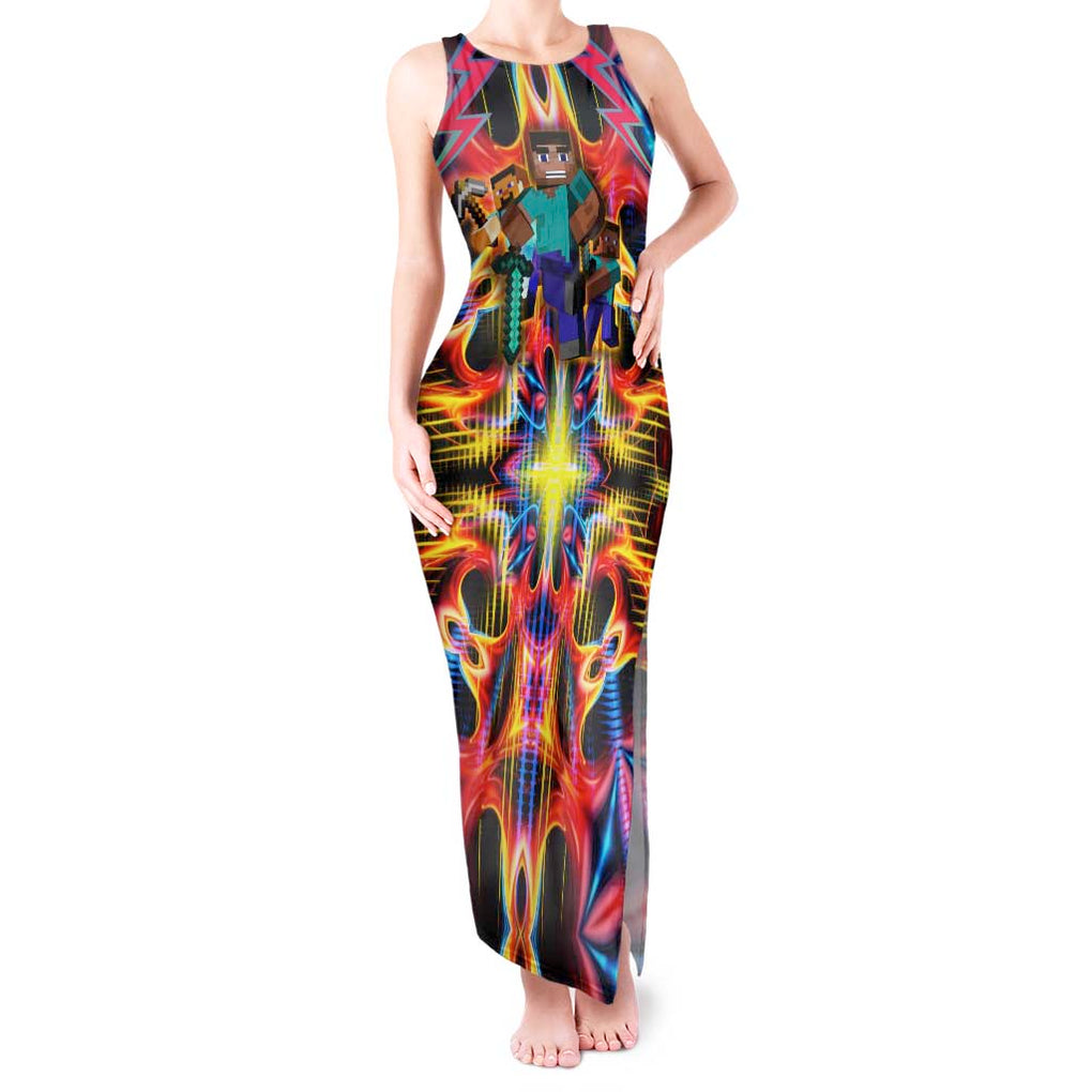 Power Minecraft Tank Maxi Dress Game Art Mix Trippy Style
