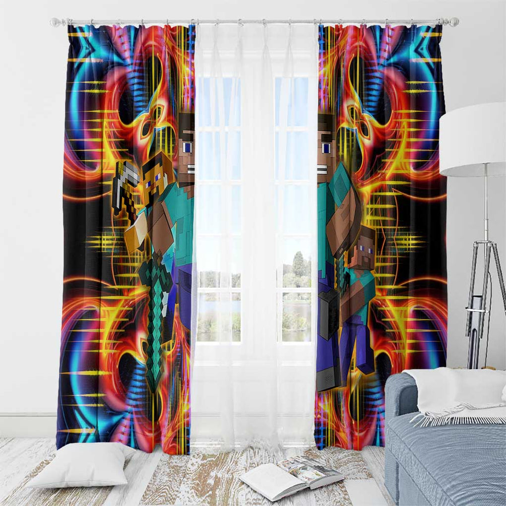 Power Minecraft Window Curtain Game Art Mix Trippy Style