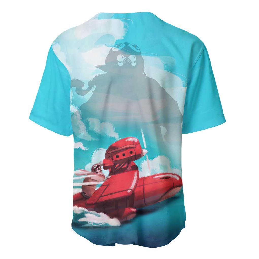 Trippy Porco Rosso Studio Baseball Jersey Anime Style