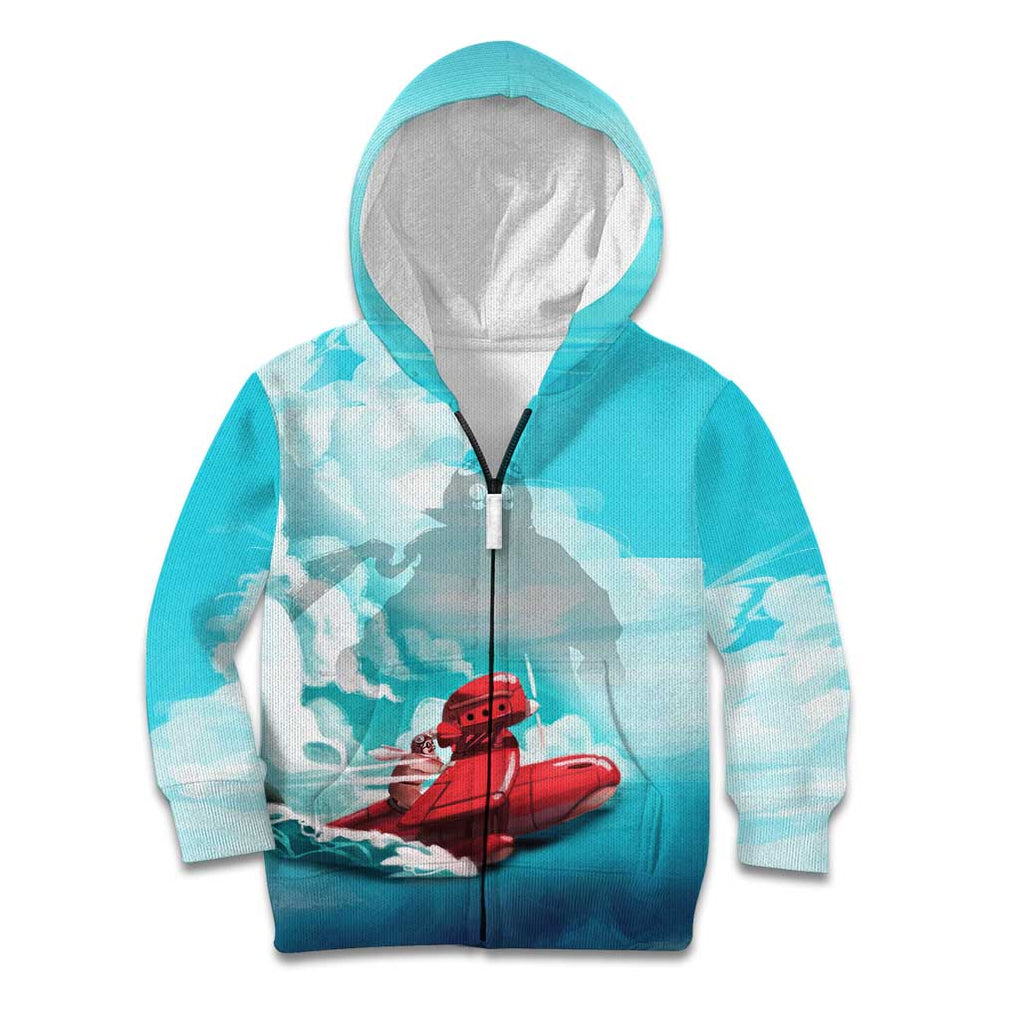 Trippy Porco Rosso Studio Kid Hoodie Anime Style