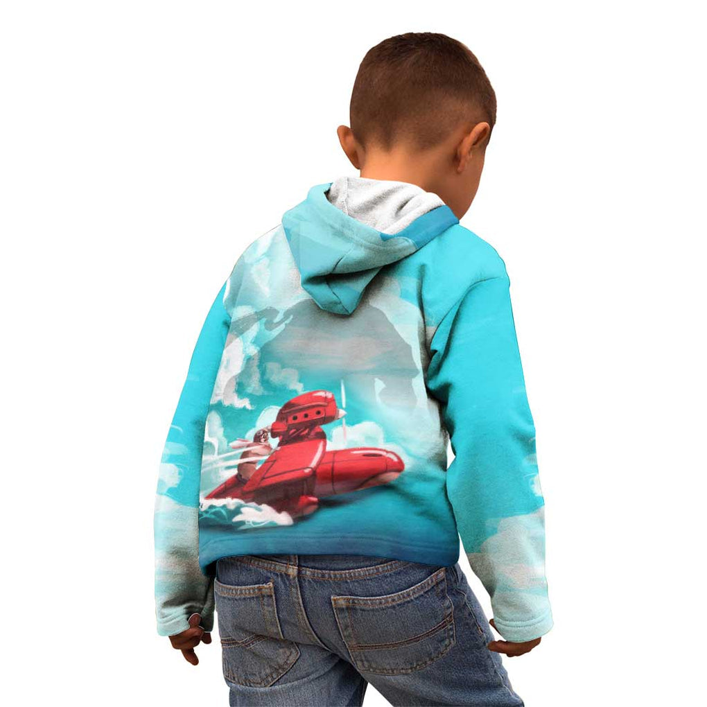 Trippy Porco Rosso Studio Kid Hoodie Anime Style