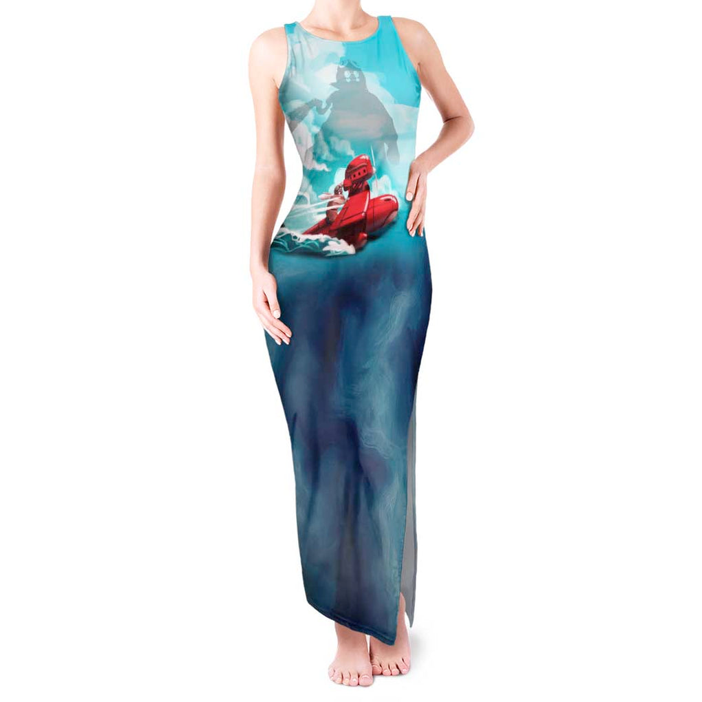 Trippy Porco Rosso Studio Tank Maxi Dress Anime Style