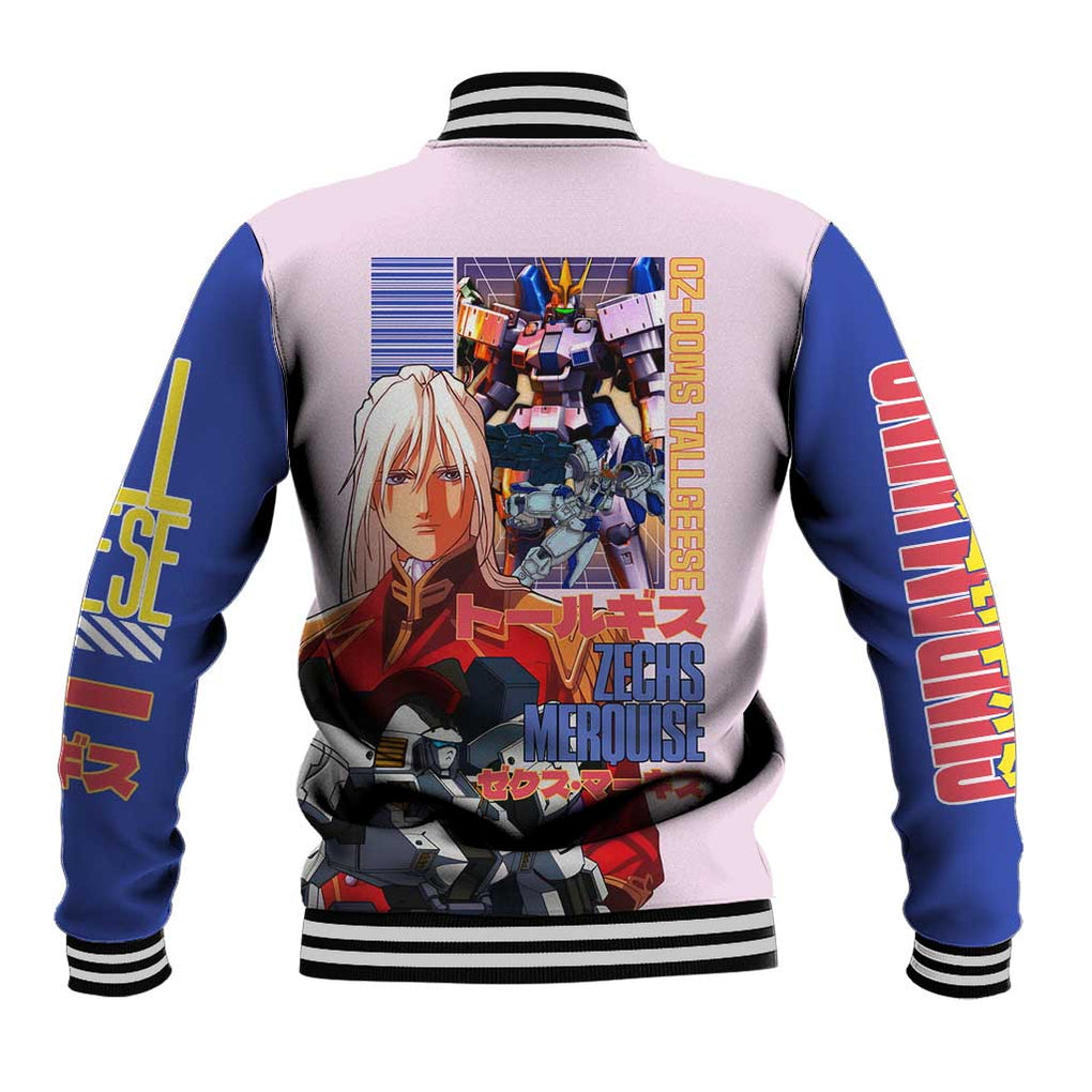 Tallgeese x Zechs Merquise Gundam Wing Baseball Jacket Anime Style