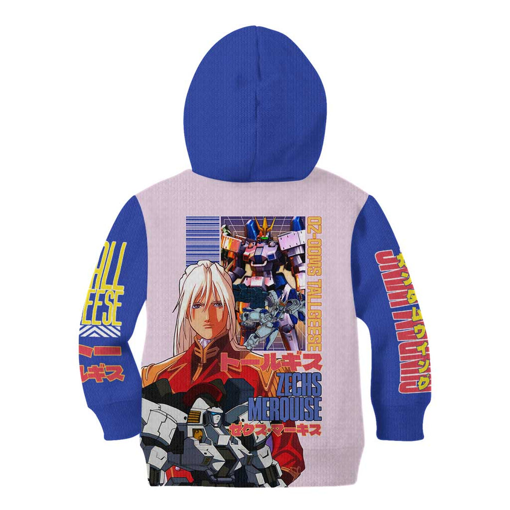 Tallgeese x Zechs Merquise Gundam Wing Kid Hoodie Anime Style