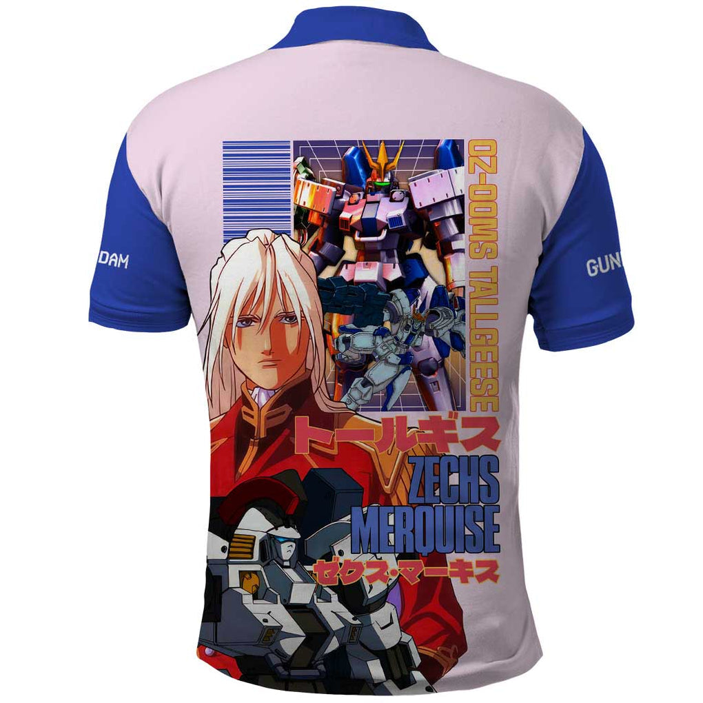 Tallgeese x Zechs Merquise Gundam Wing Polo Shirt Anime Style