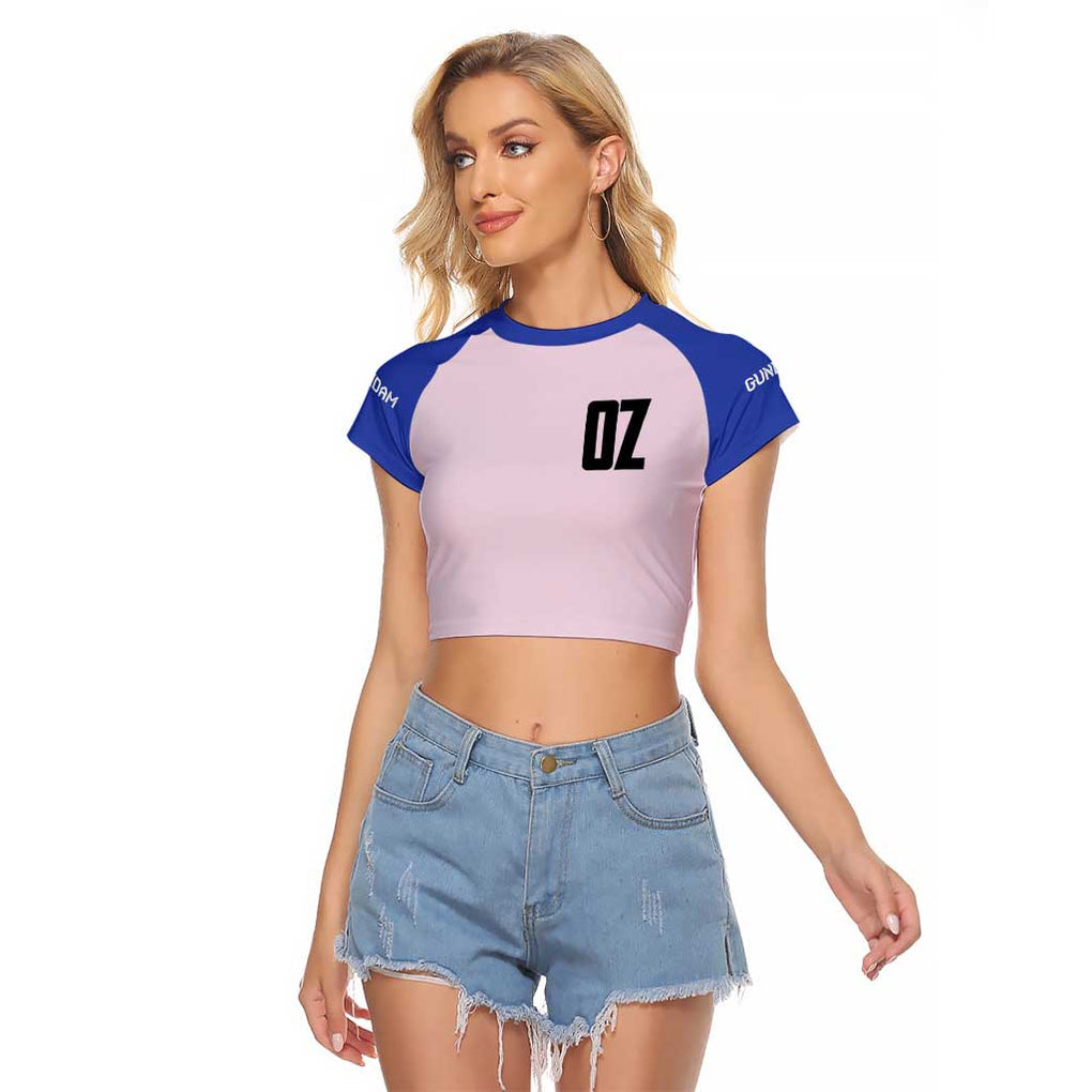 Tallgeese x Zechs Merquise Gundam Wing Raglan Cropped T Shirt Anime Style