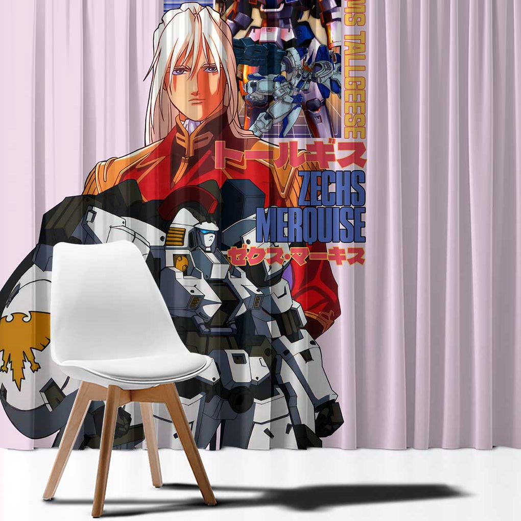 Tallgeese x Zechs Merquise Gundam Wing Window Curtain Anime Style