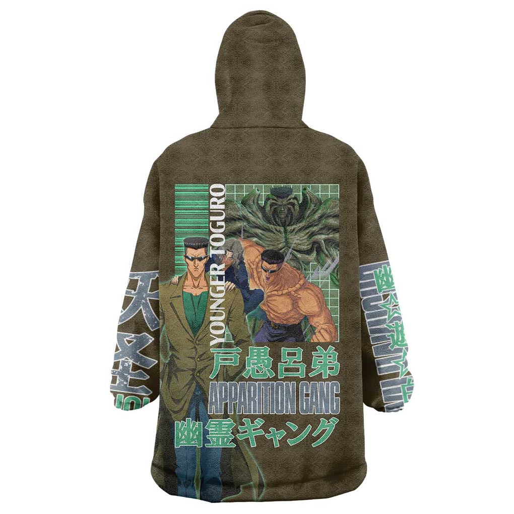 Younger Toguro Yuyu Hakusho Wearable Blanket Hoodie Anime Style