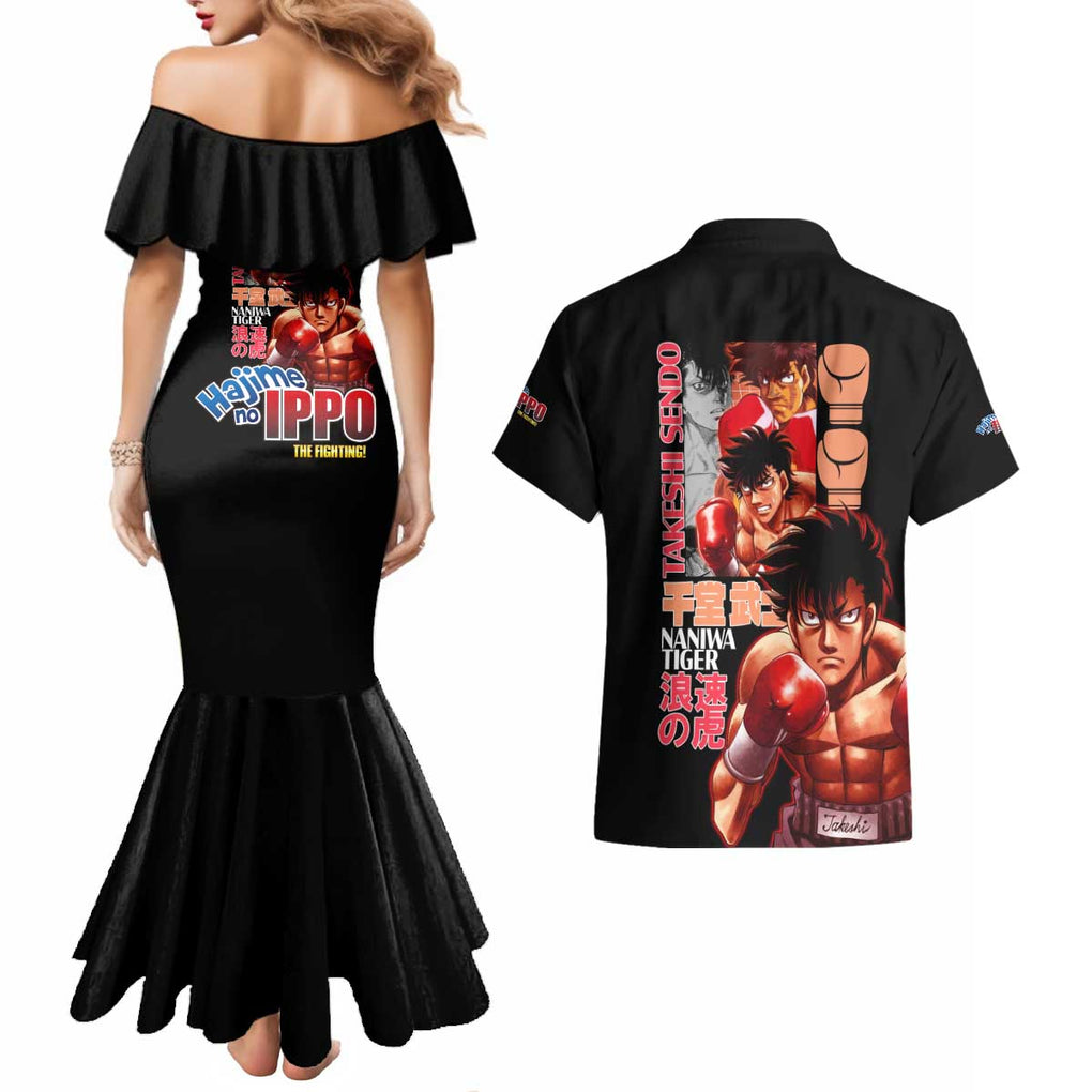 Takeshi Sendo Hajime no Ippo Couples Matching Mermaid Dress and Hawaiian Shirt Anime Style