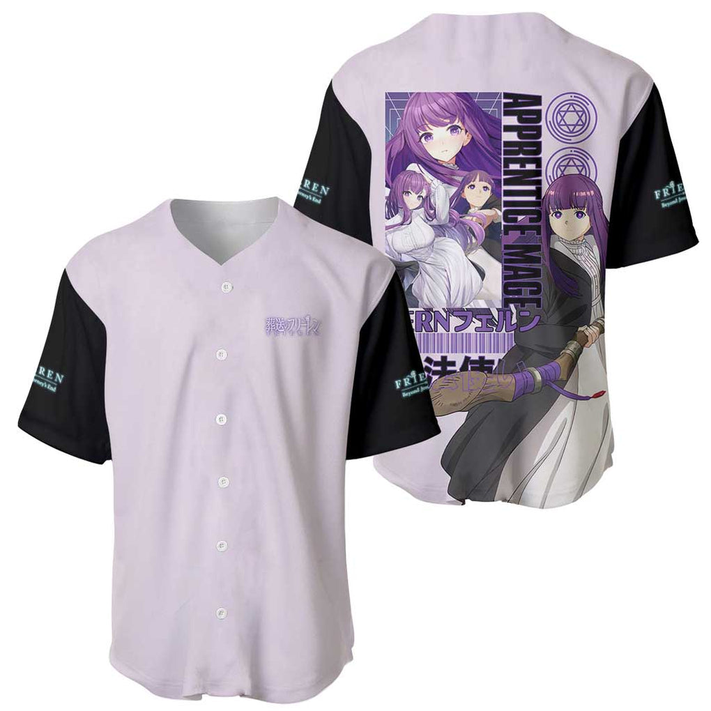 Fern V2 Frieren Beyond Journey’s End Baseball Jersey Anime Style