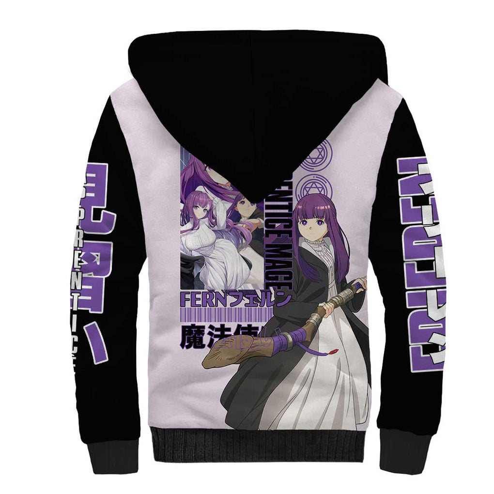Fern V2 Frieren Beyond Journey’s End Sherpa Hoodie Anime Style