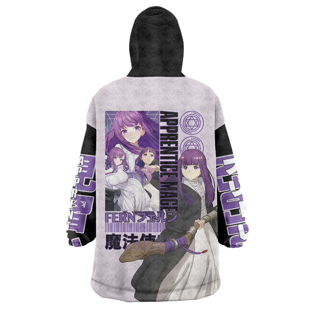 Fern V2 Frieren Beyond Journey’s End Wearable Blanket Hoodie Anime Style