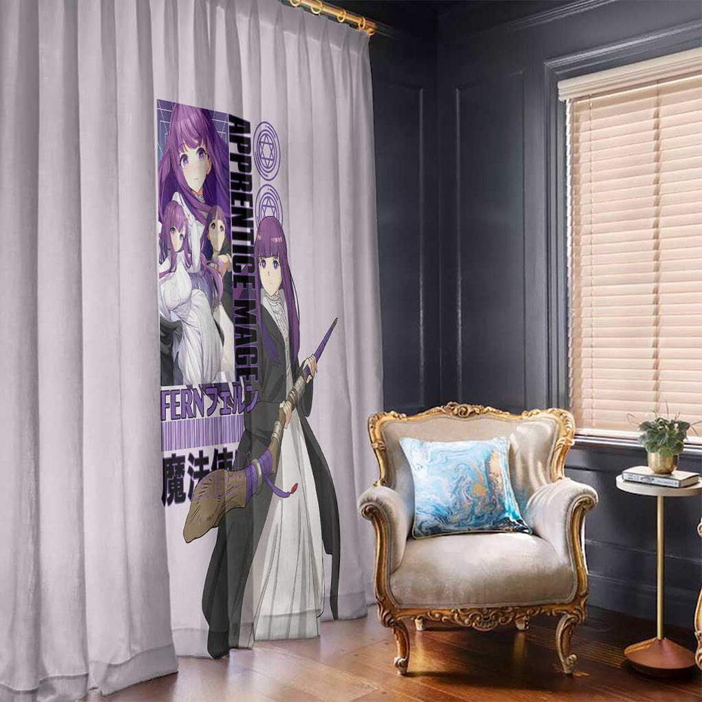 Fern V2 Frieren Beyond Journey’s End Window Curtain Anime Style