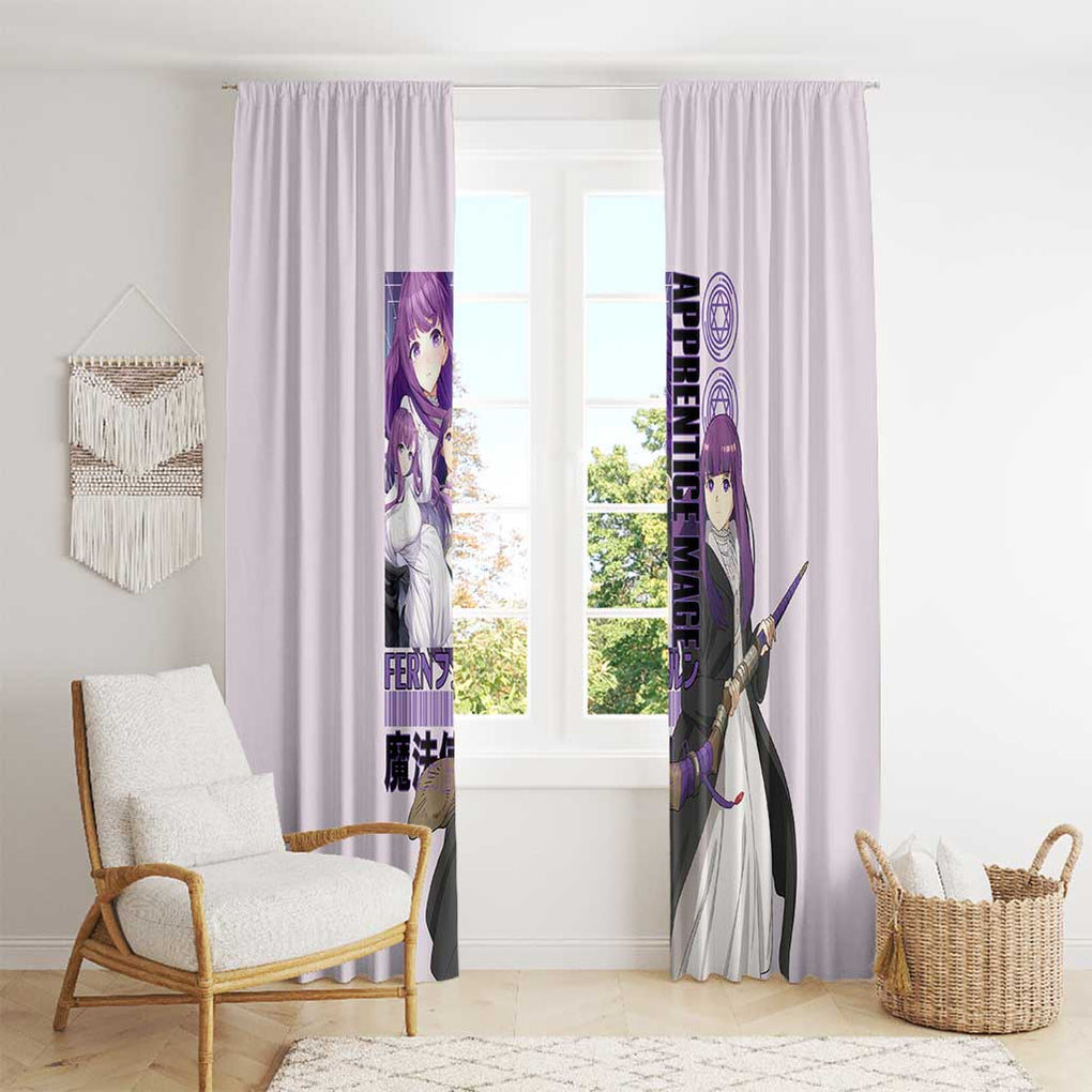 Fern V2 Frieren Beyond Journey’s End Window Curtain Anime Style