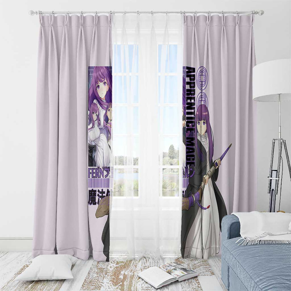 Fern V2 Frieren Beyond Journey’s End Window Curtain Anime Style