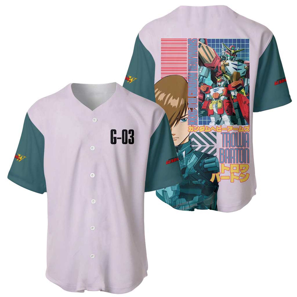 Heavyarms x Trowa Barton Gundam Wing Endless Waltz Baseball Jersey Anime Style