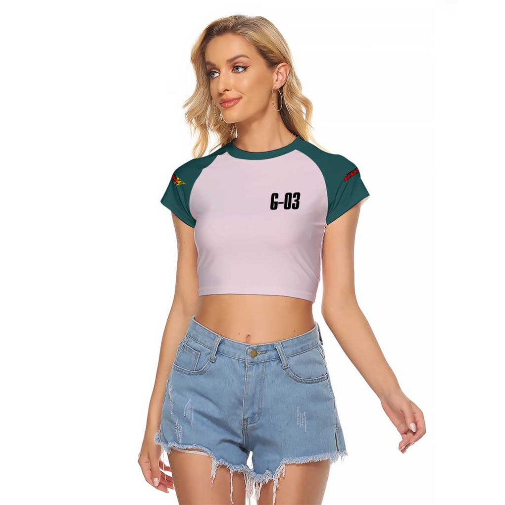 Heavyarms x Trowa Barton Gundam Wing Endless Waltz Raglan Cropped T Shirt Anime Style