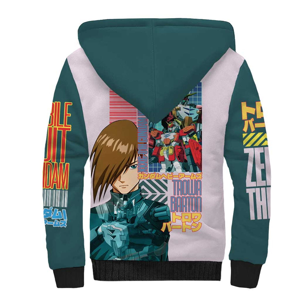 Heavyarms x Trowa Barton Gundam Wing Endless Waltz Sherpa Hoodie Anime Style