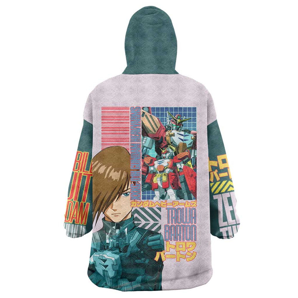 Heavyarms x Trowa Barton Gundam Wing Endless Waltz Wearable Blanket Hoodie Anime Style